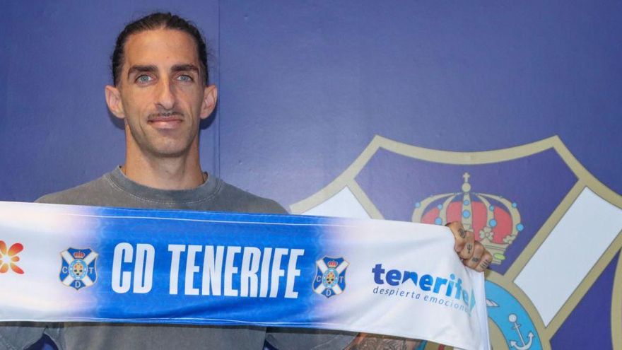 Marc Mateu, en su primera visita a las dependencias del CD Tenerife.