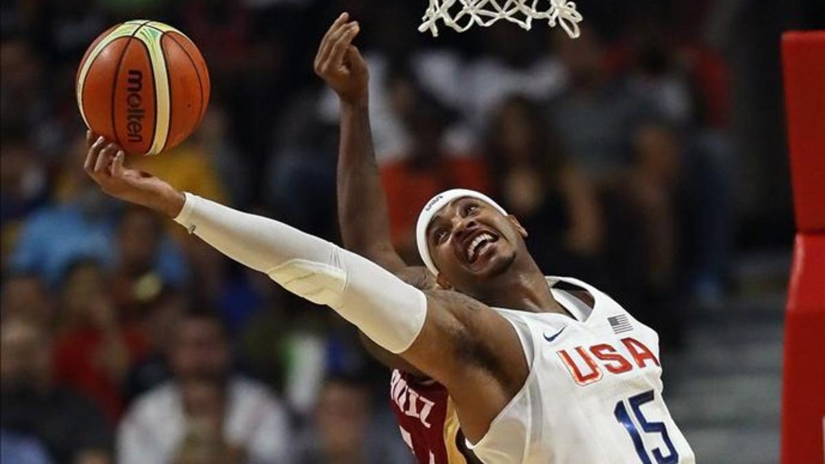 Carmelo Anthony , en acción frente a Venezuela