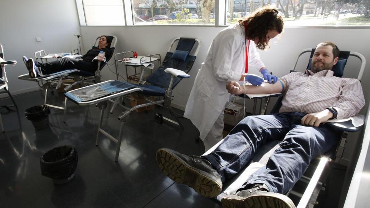 Imagen de archivo de una pasada donación de sangre en Castrillón.