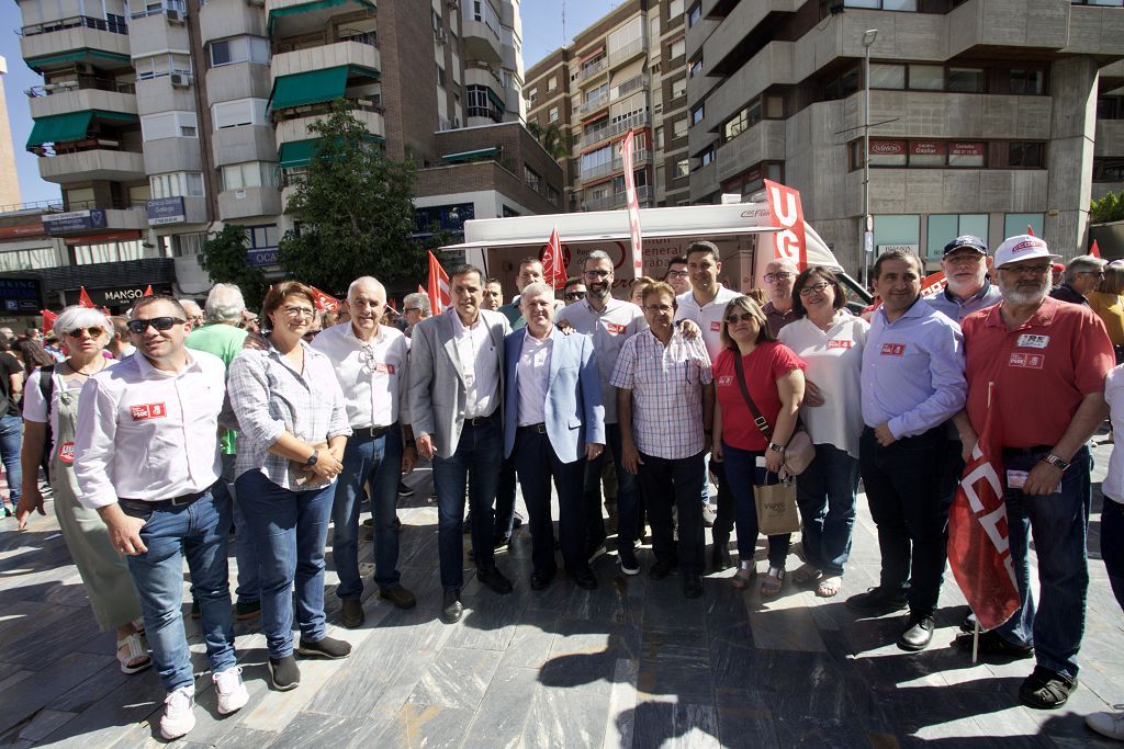 Las imágenes de la marcha del Primero de Mayo en Murcia