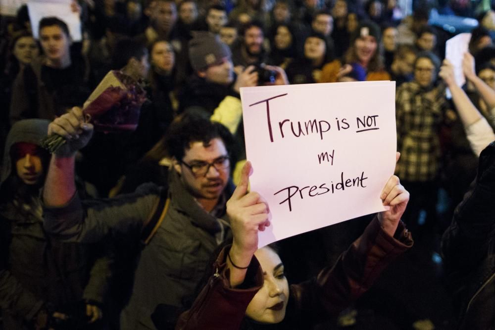 PROTESTA POR RESULTADO ELECTORAL EN NUEVA YORK