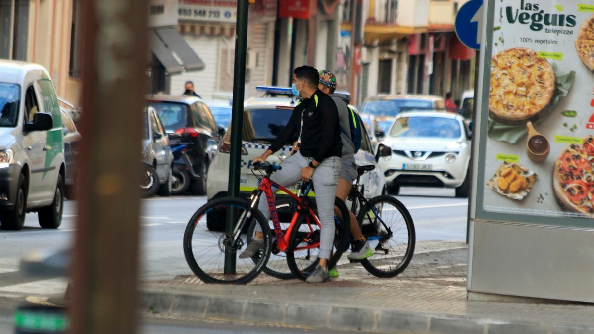 Ciclistas en la capital.