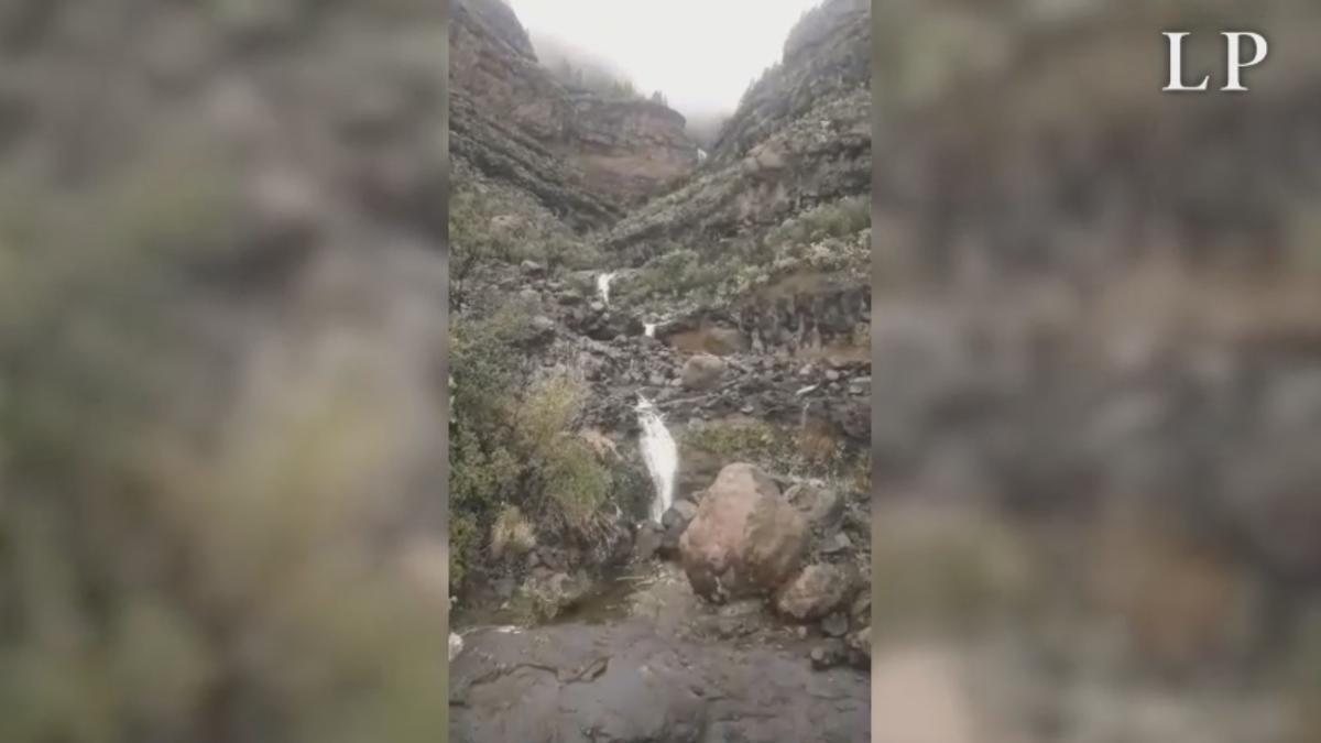 Las lluvias dejan cascadas en el Barranco del Negro