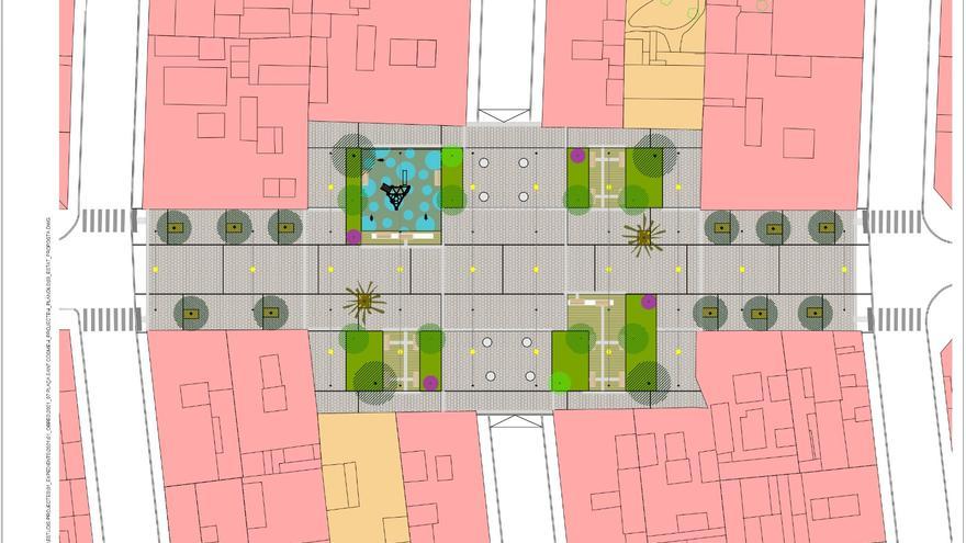 La nueva plaza peatonal de Son Cotoner elimina 44 aparcamientos