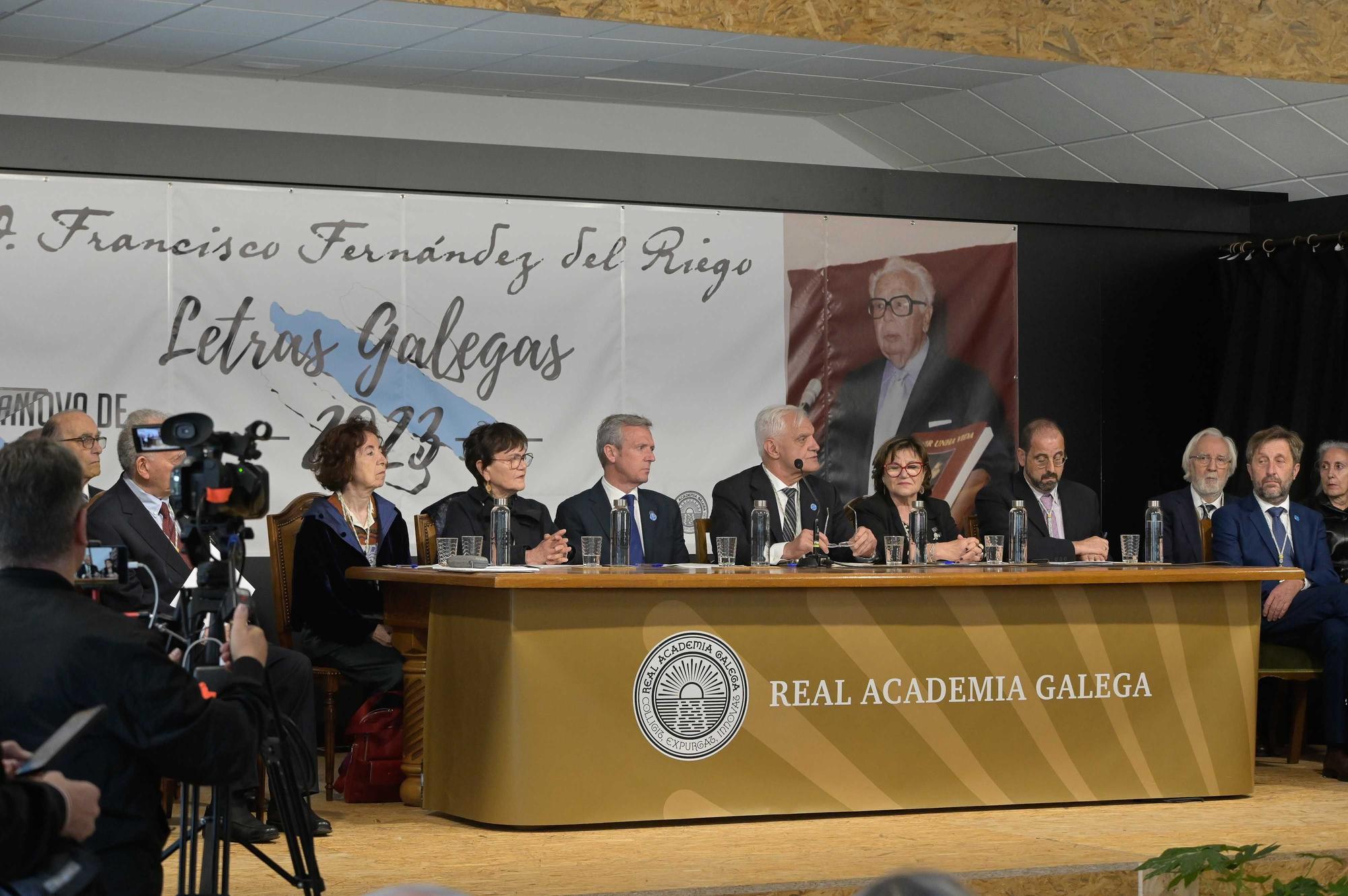 A Academia Galega, no pleno extraordinario na honra de Fernández del Riego en Lourenzá, a súa vila natal