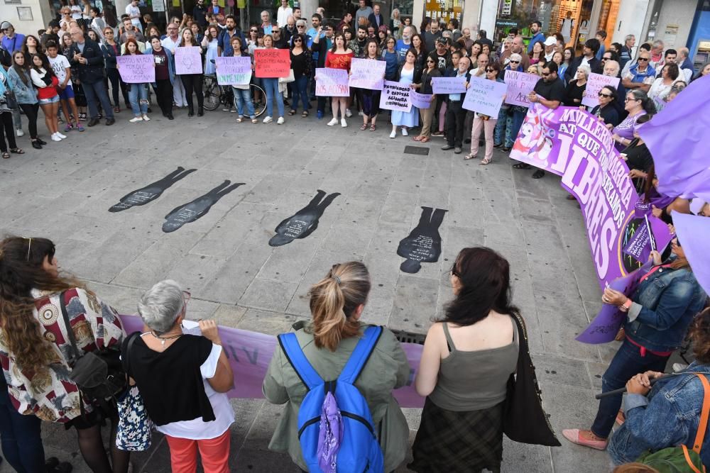 Protesta en A Coruña contra la violencia machista