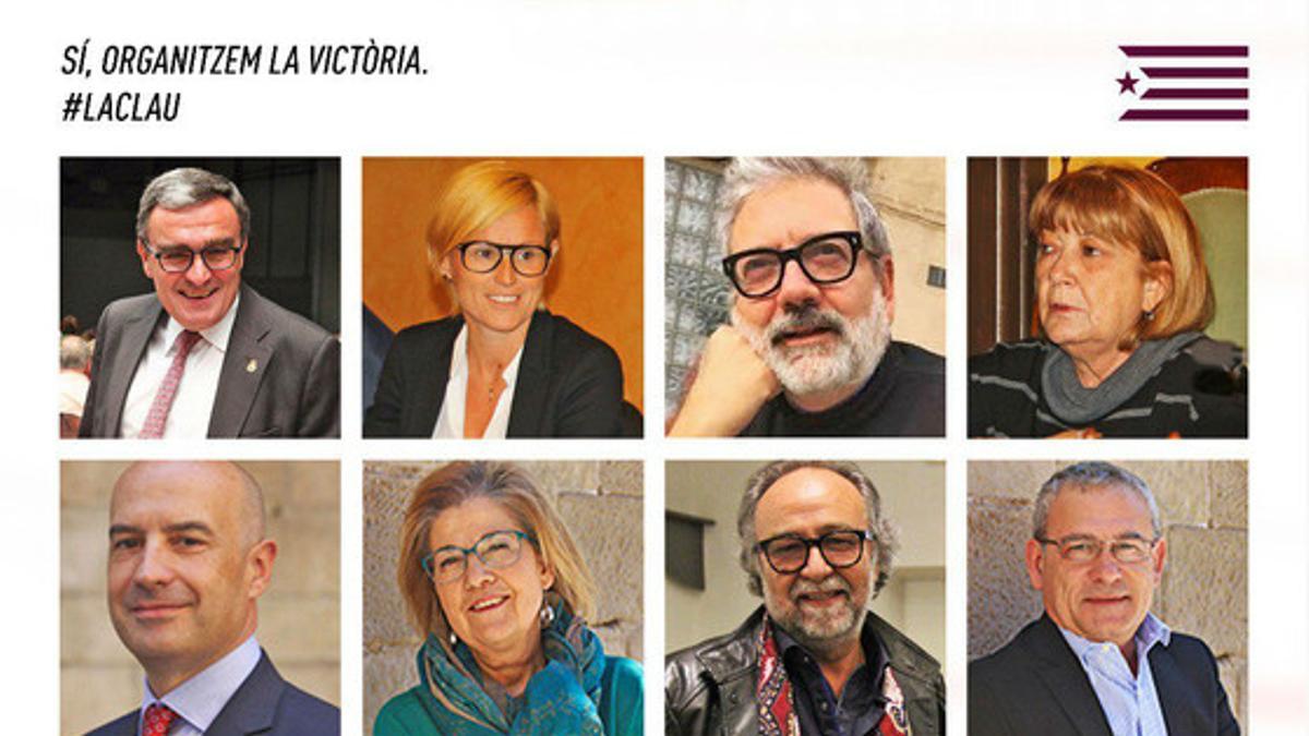 Cartel de Arran contra concejales de Lleida de PSC, Ciutadans y PPC.