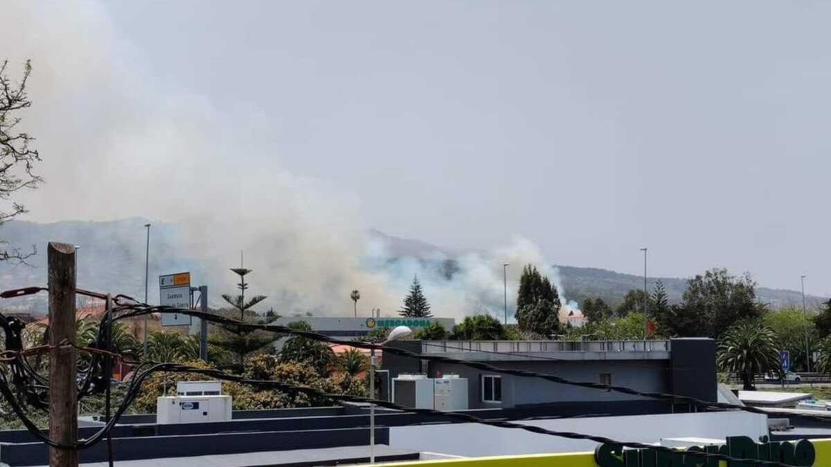 La columna de humo que ha sorprendido a los vecinos de Tacoronte