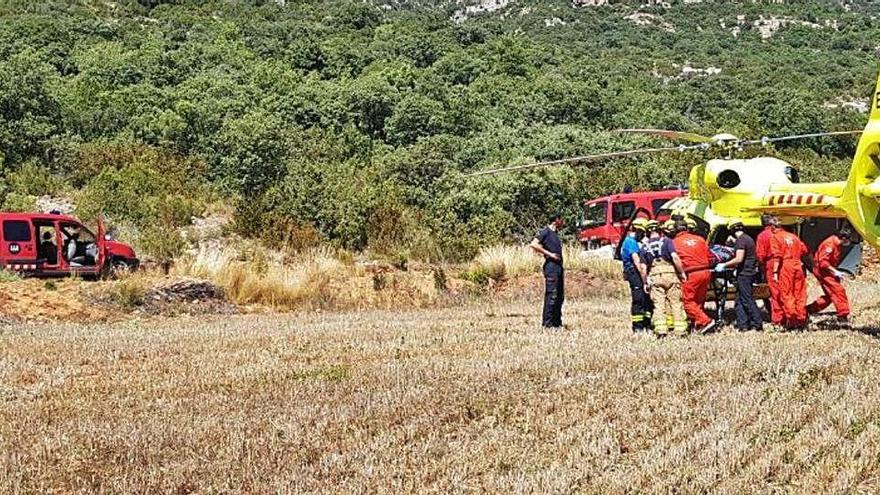 Rescat del motorista ahir al migdia