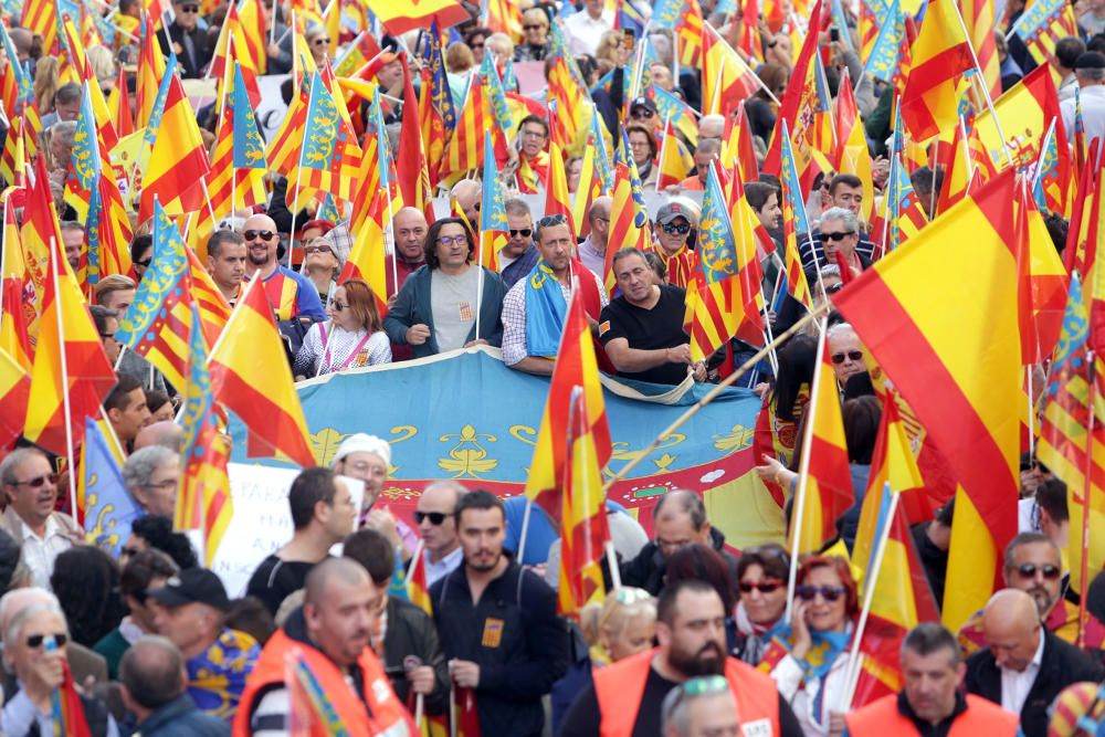 Manifiestación en València contra los 'països catalans'