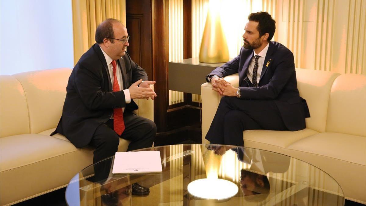 Reunión Roger Torrent y Miquel Iceta