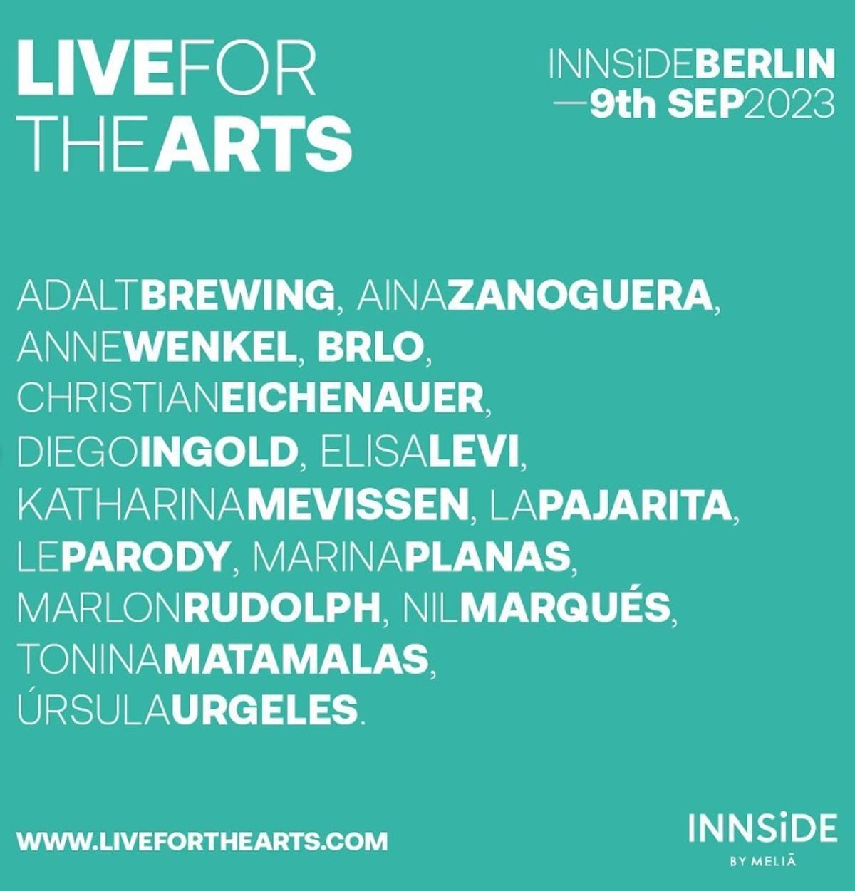 Cartel del 'Live for the Arts' de Liverpool.