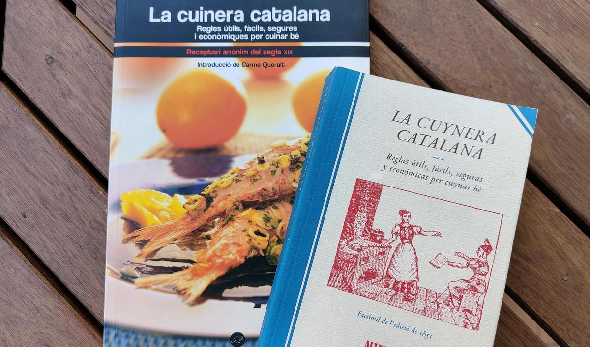 Dos ediciones de 'La cuynera catalana'.