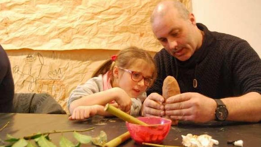 El último taller celebrado en el museo, sobre arte prehistórico.