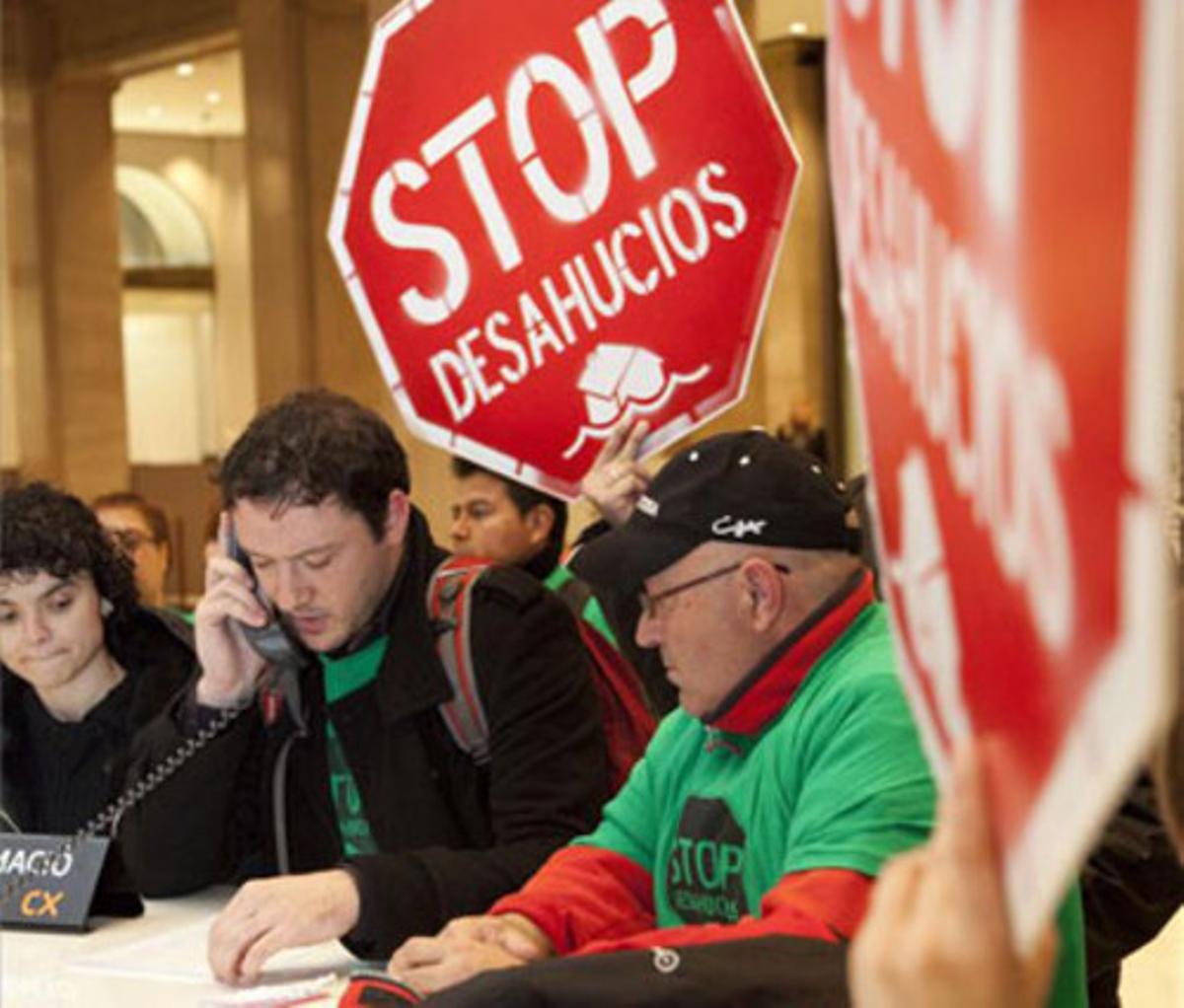 Protesta de la Plataforma de afectados por la hipoteca.