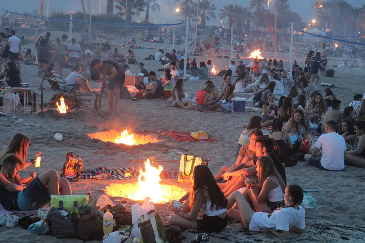 Fotografía de archivo de la celebración en la playa de Castelló.