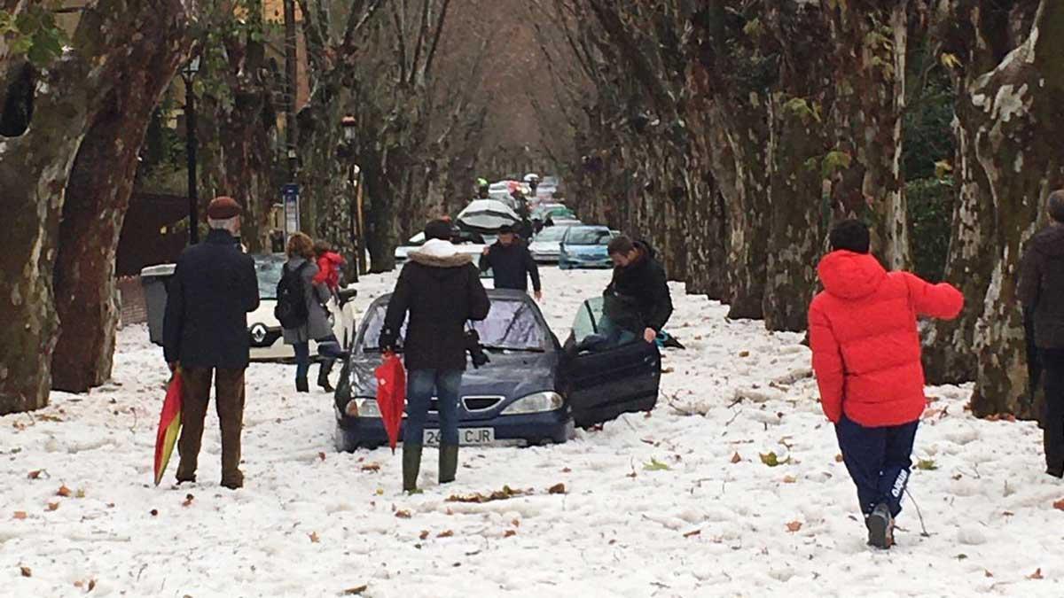 Granizada en Málaga