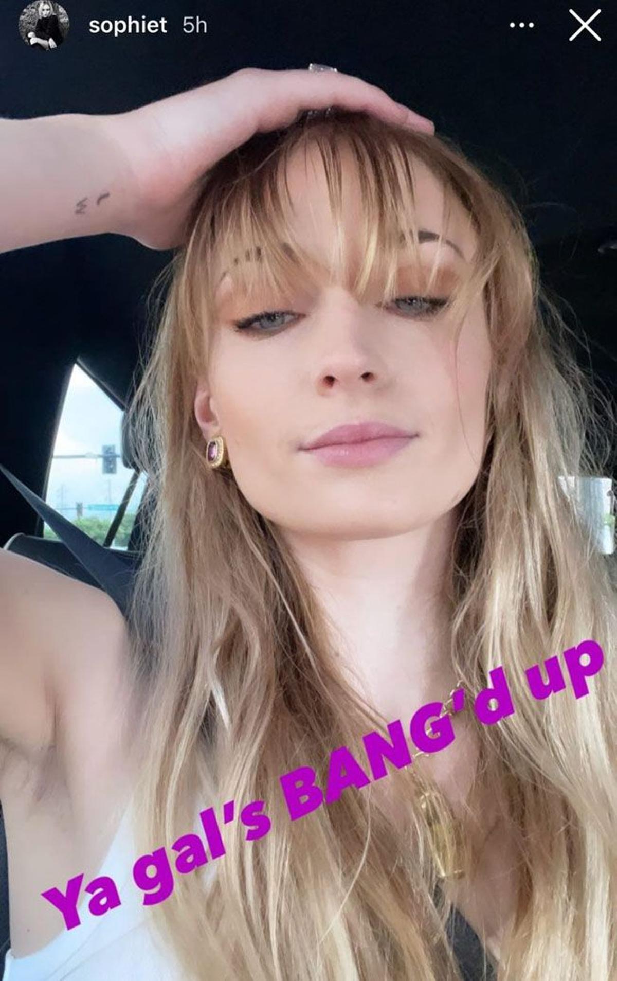 Sophie Turner muestra su nuevo look en Instagram