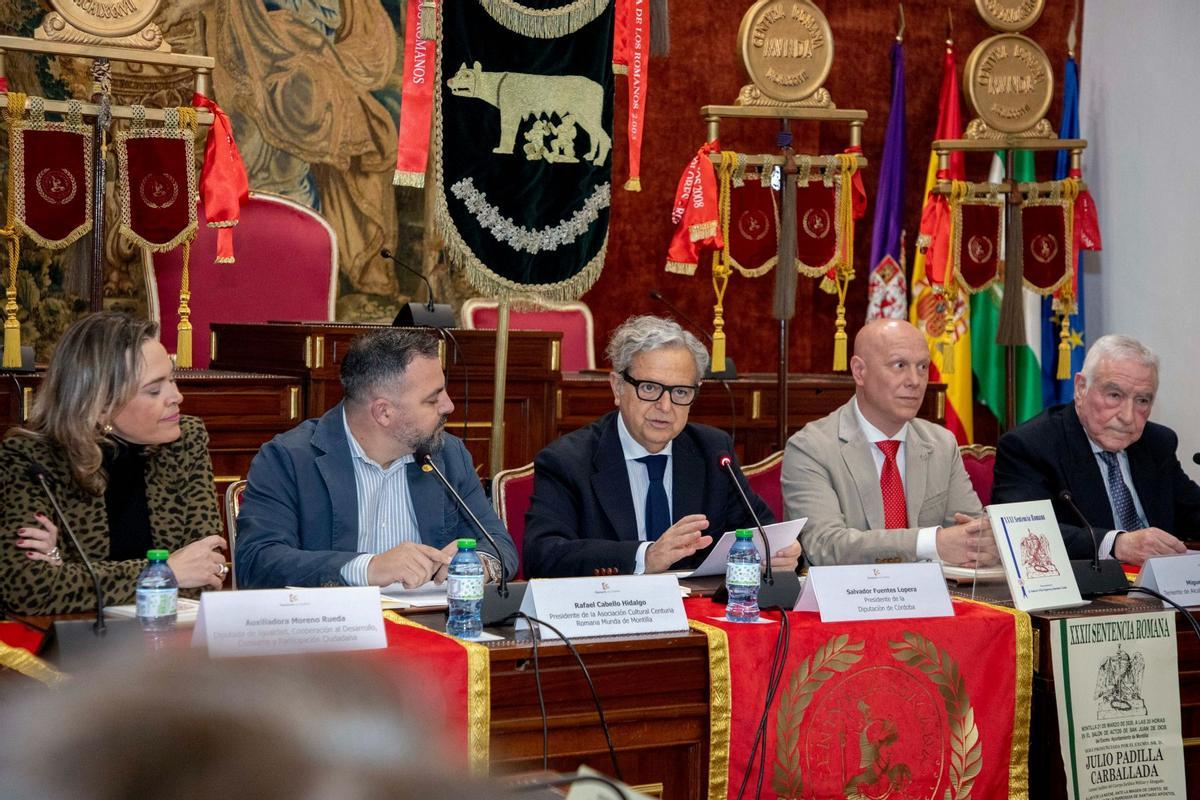 Presentación de la Sentencia Romana de Montilla, este viernes en la Diputación de Córdoba.