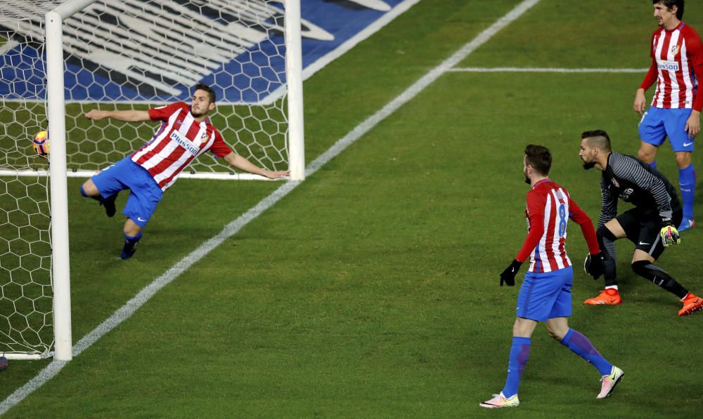 Las mejores fotografías del partido del conjunto celeste en el Vicente Calderón