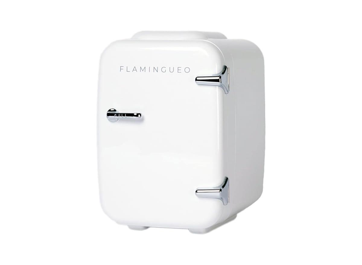 Mini nevera de Flamingueo con función para enfriar y calentar.