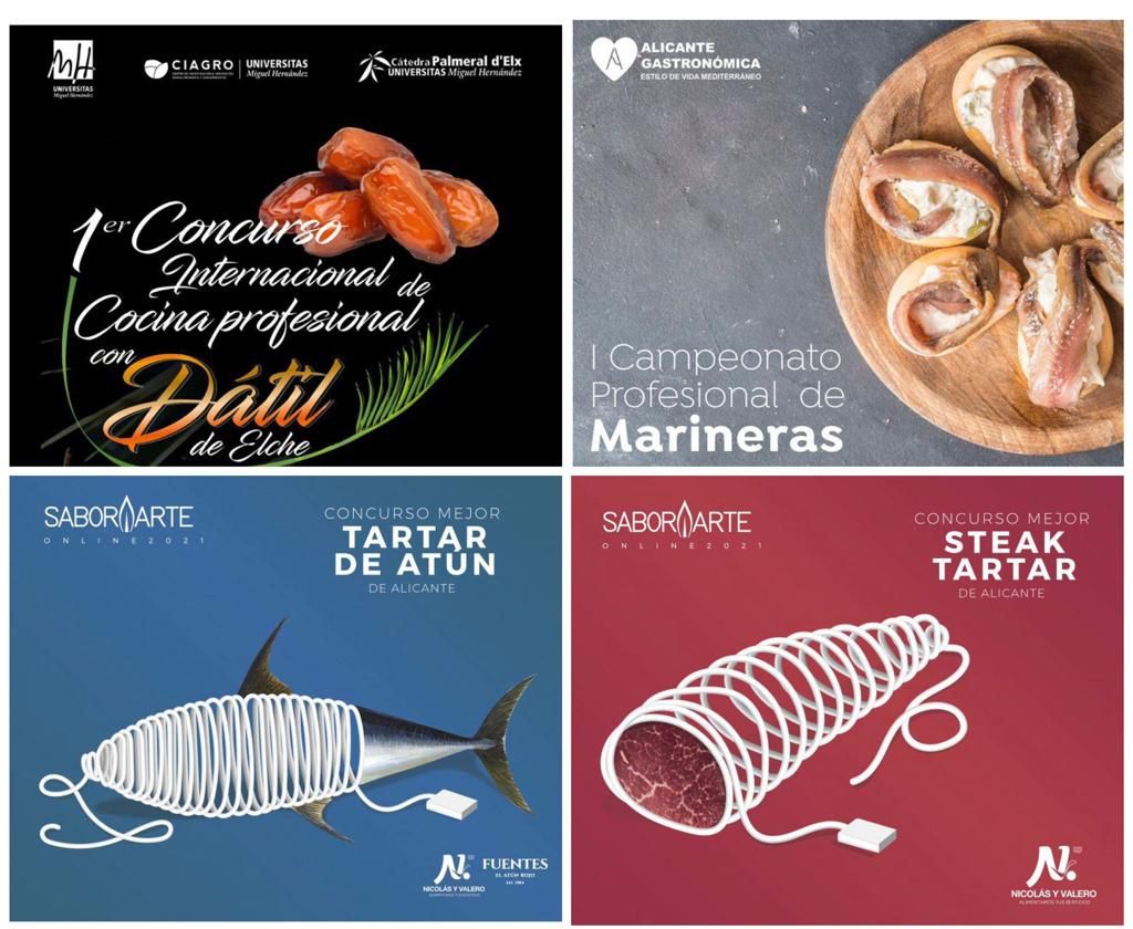 Carteles anunciadores de los concursos.