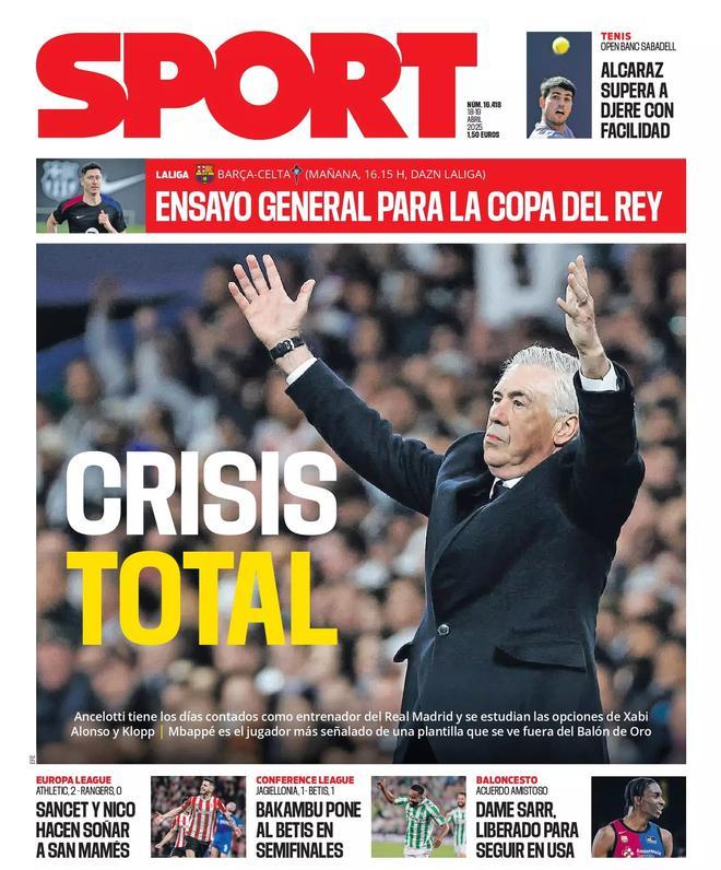 Las portadas de la prensa deportiva de hoy