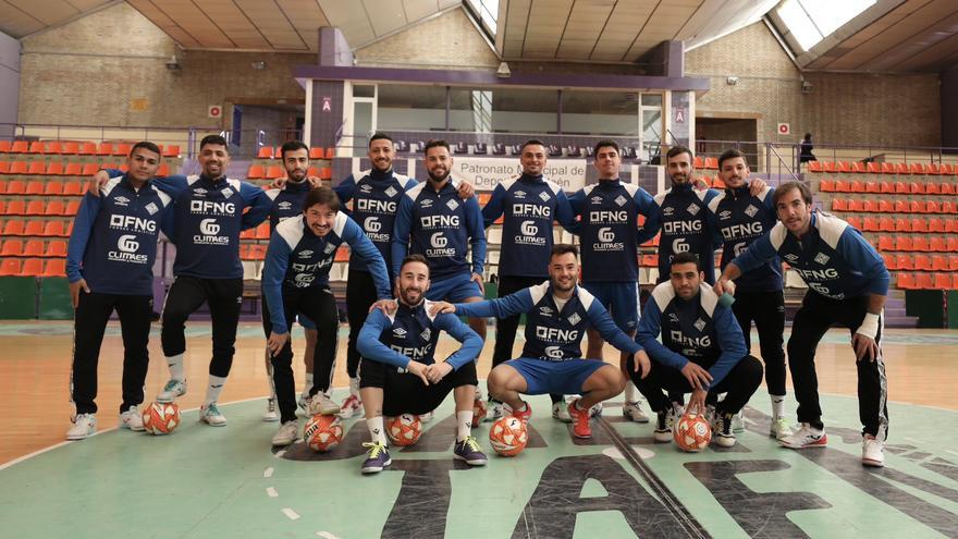 La plantilla del Palma Futsal entrenando en Jaén.