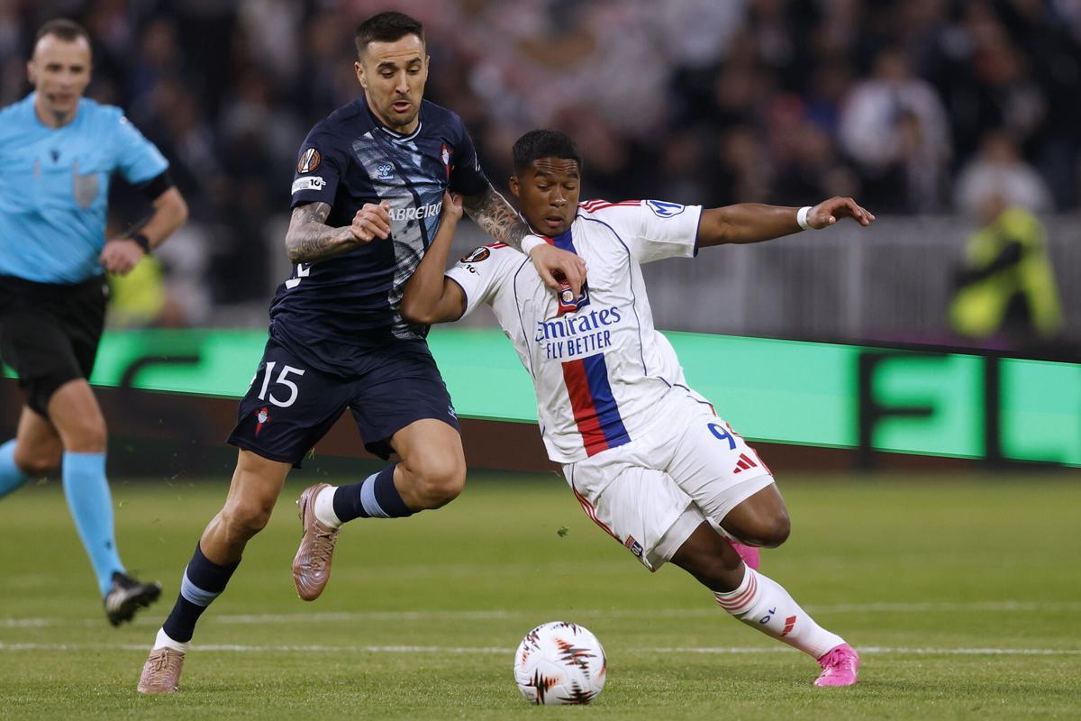 Endrick, en un partido con el Lyon