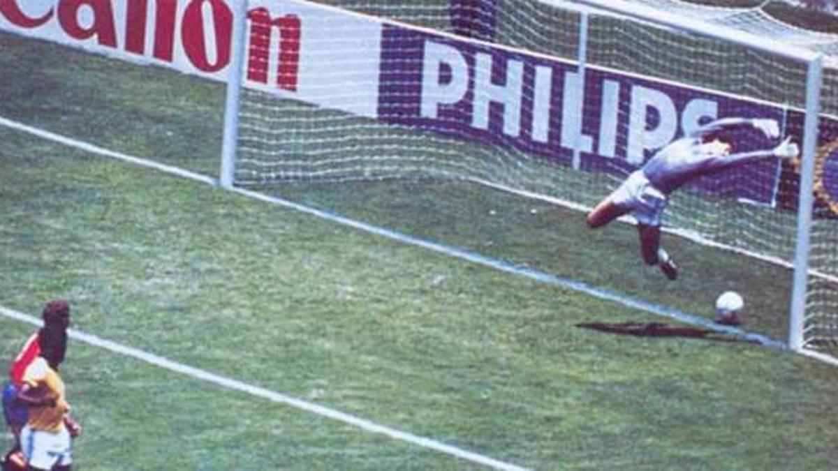 El gol fantasma de Míchel en el España - Brasil del Mundial 1986 de la fase de grupos.