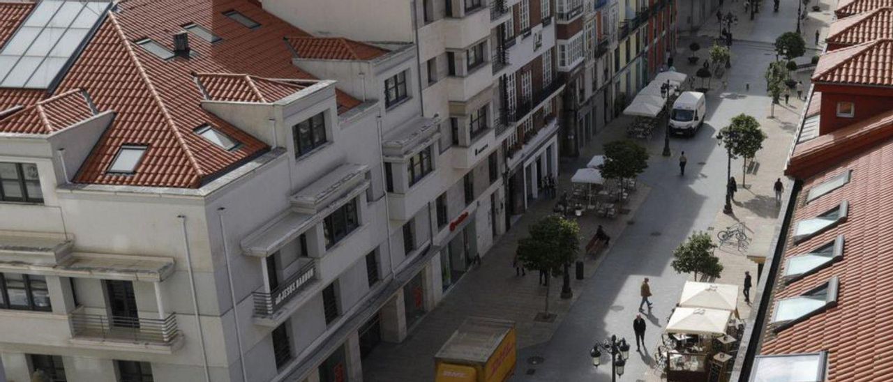 Vista aérea de la calle de La Cámara. | Ricardo Solís
