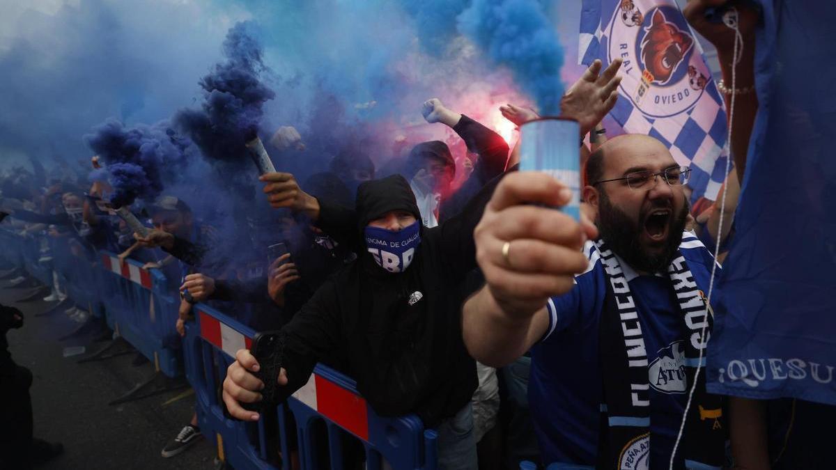 así se vivió el derbi en Oviedo