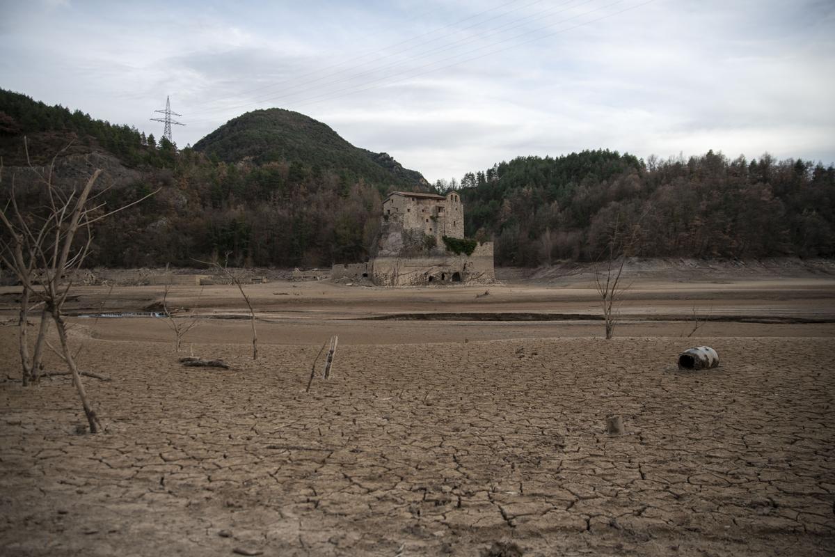 El pantano de La Baells, en la comarca del Bergadá, Catalunya