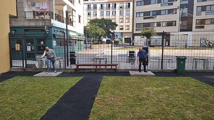 Un entrenamiento de tiro a la llave en el recinto municipal.   | // CEDIDA