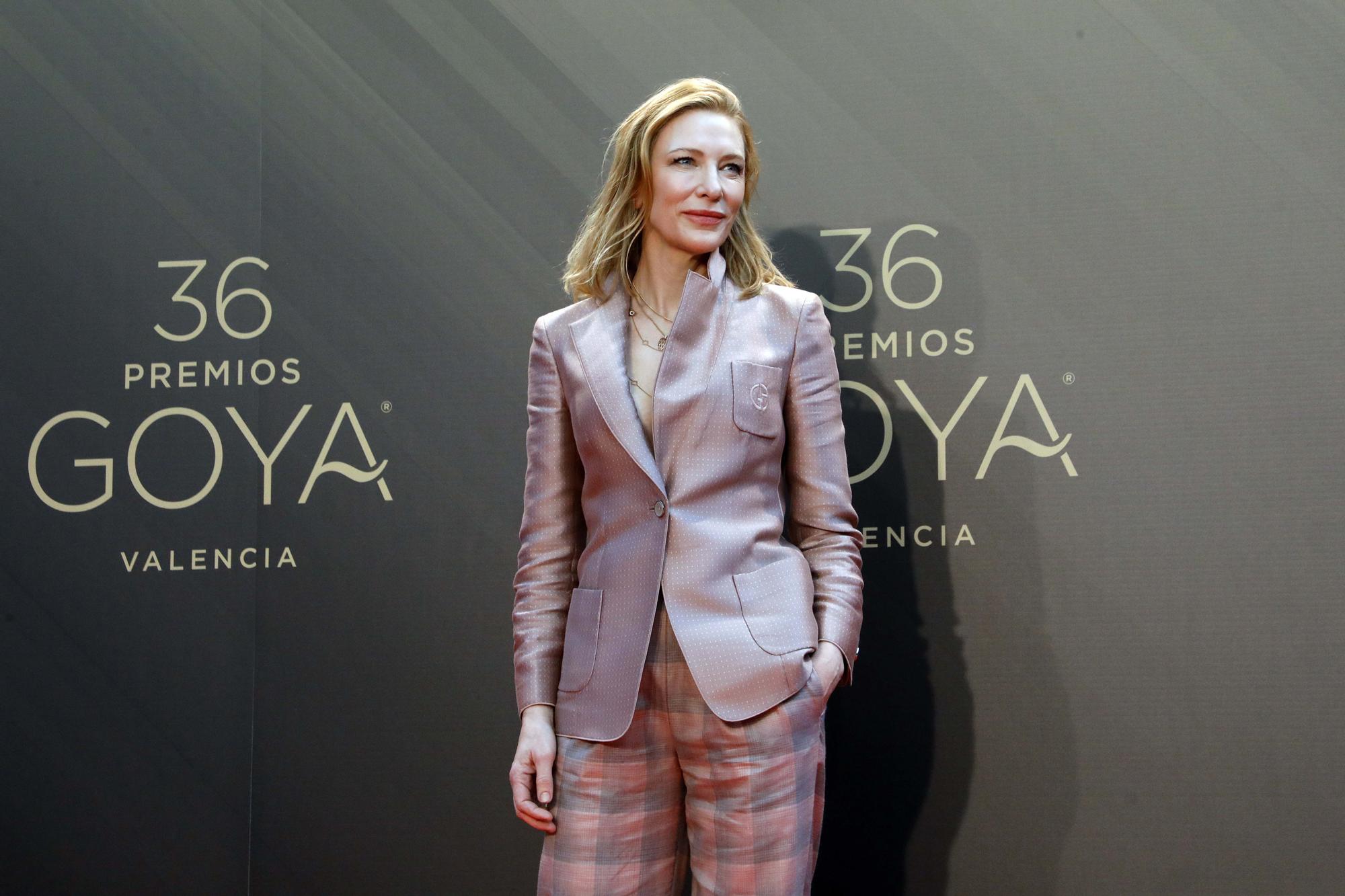 La actriz australiana Cate Blanchett, premio internacional de los Goya, en el Palau de les Arts