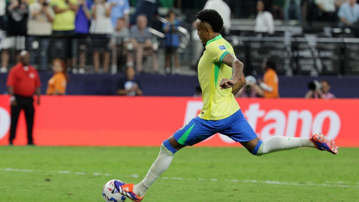 Eder Militao, durante un partido con Brasil en la pasada Copa América.