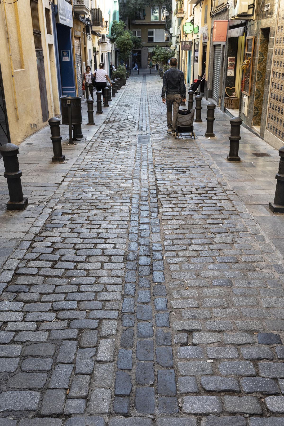 adoquines en el Carrer del Mercat en Sant Andreu