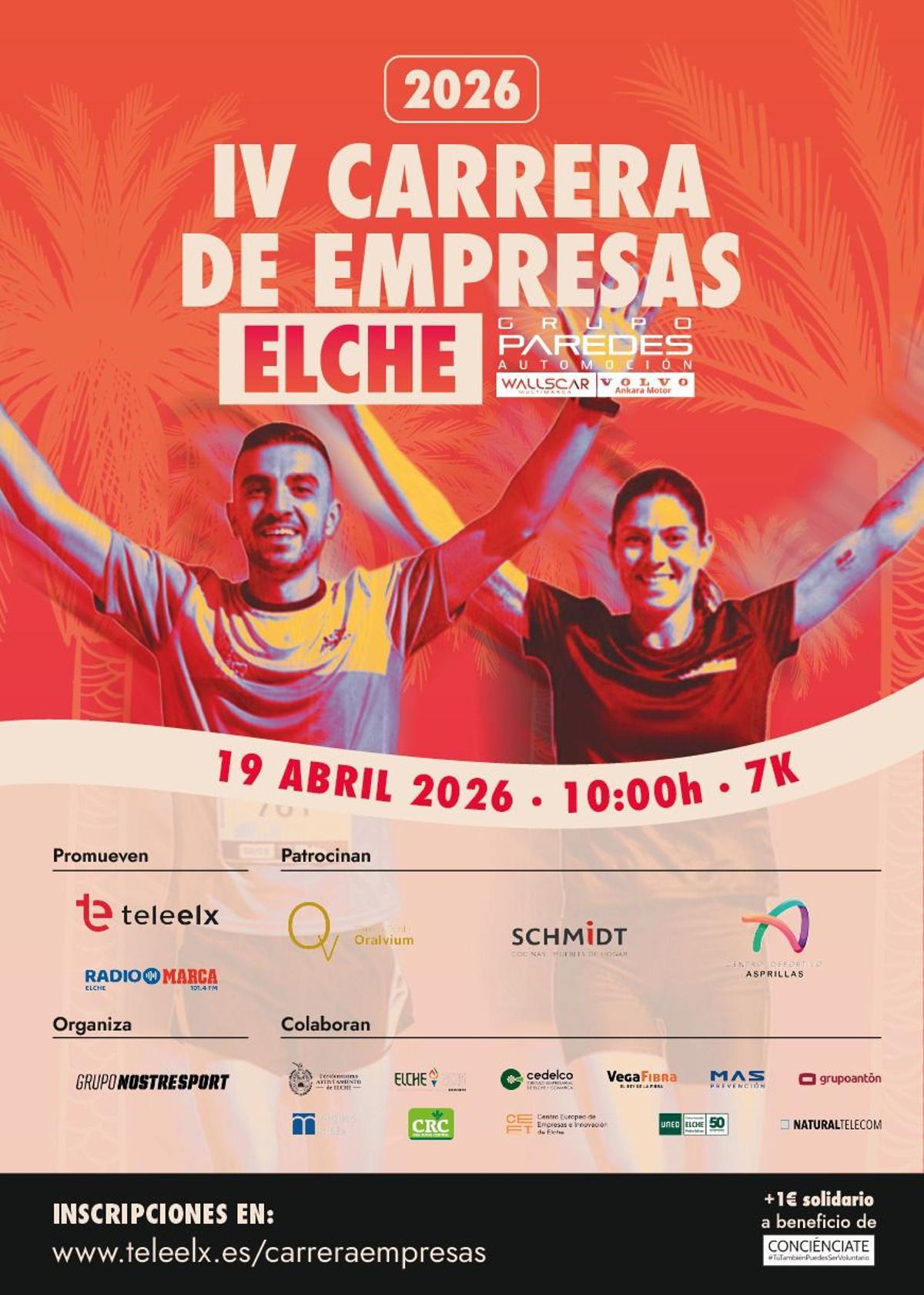 Cartel de la IV Carrera de Empresas en Elche