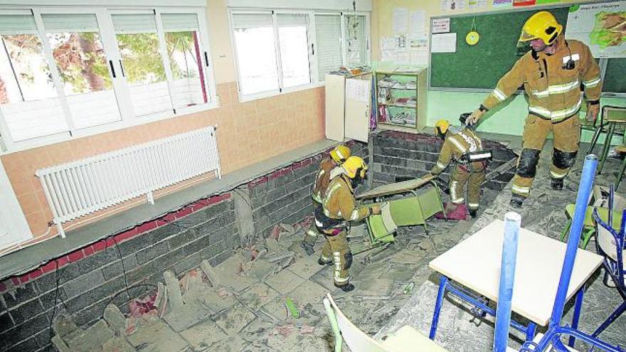 Imagen del colegio que sufrió un derrumbe en enero en Santa Pola.