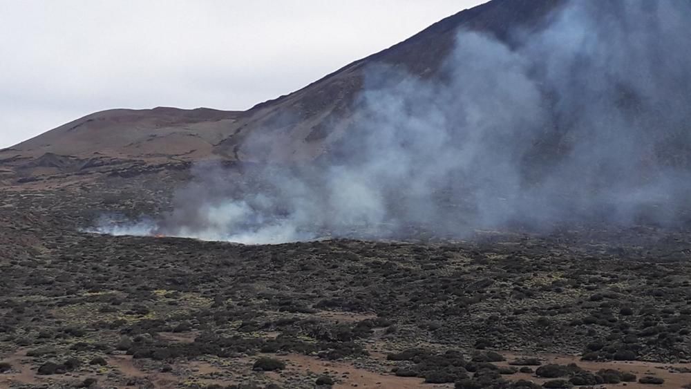 Declarado un incendio en Las Cañadas del Teide