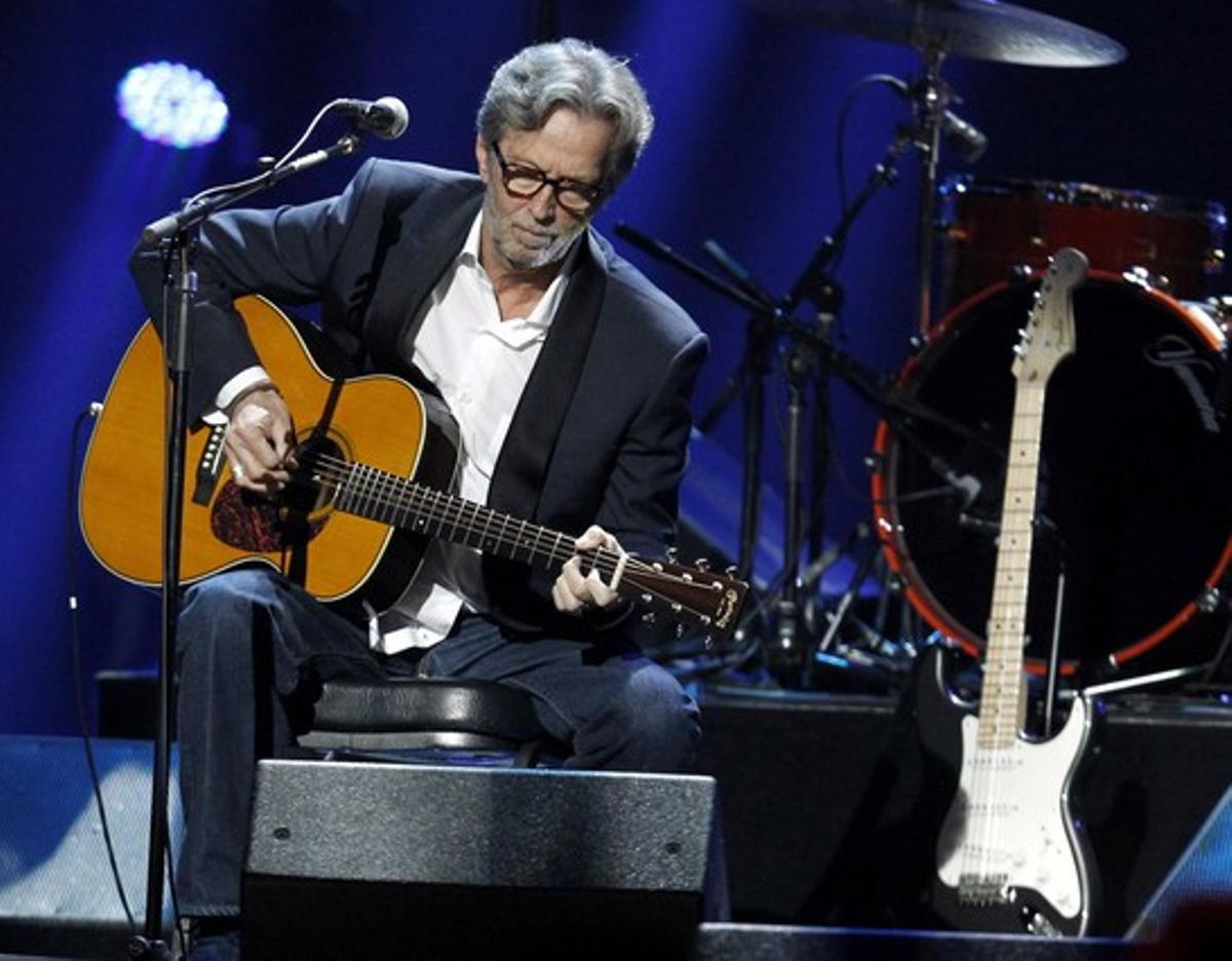 Eric Clapton, al concert benèfic 12-12-12, per a les víctimes del ’Sandy’.