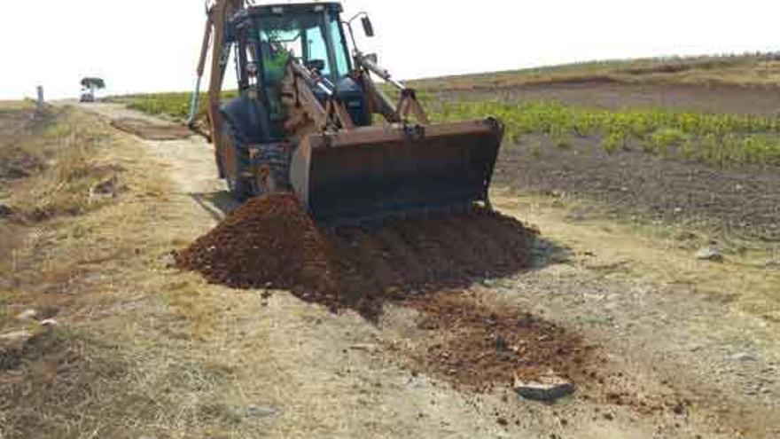 Obras de acondicionamiento de la vía.