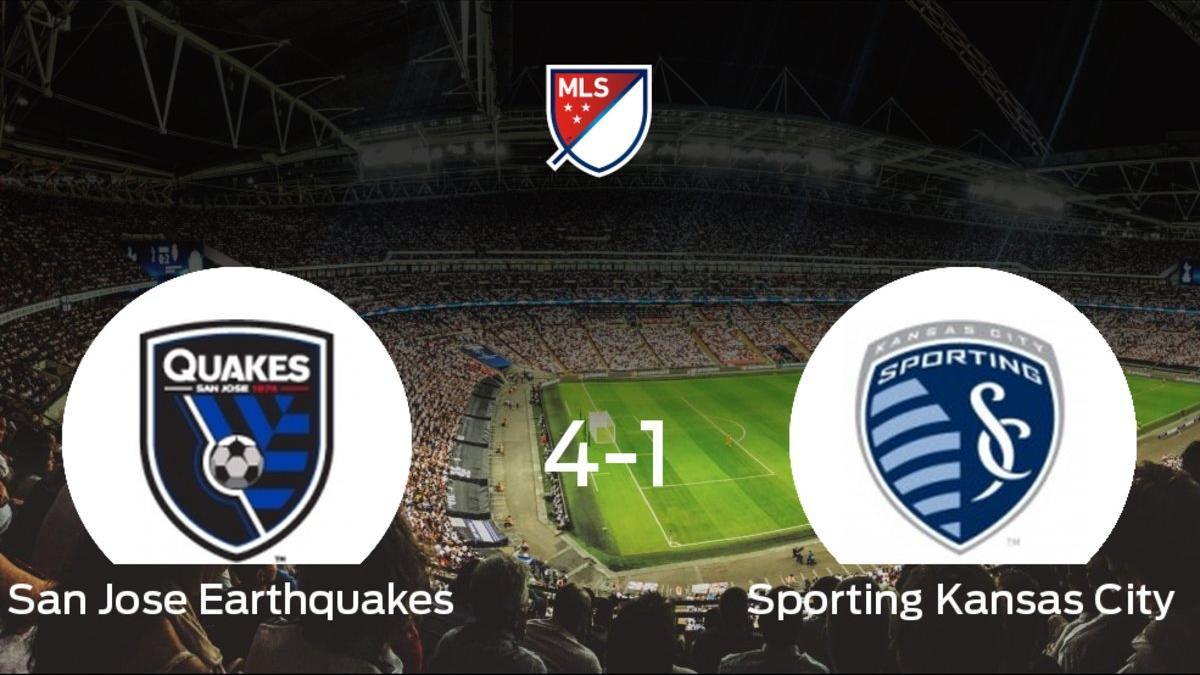 Goleada del San Jose Earthquakes por 4-1 ante el Sporting Kansas City