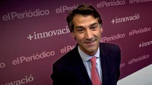 Xavier Pujol, conseller delegat de FICOSA, respon a les preguntes dels periodistes per a ’+ innovació’.