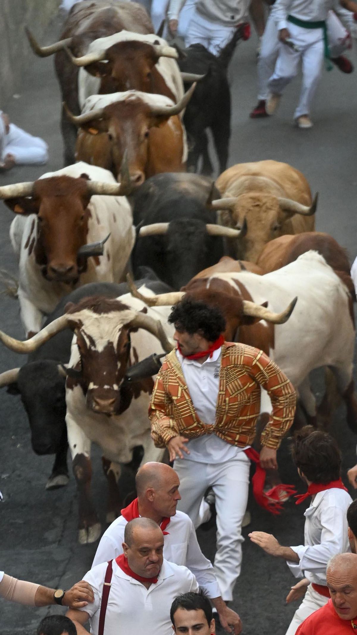 Quinto encierro de San Fermín con toros de Jandilla