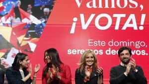 Acto de cierre de campaña de Ciudadanos en Madrid con Begolla Villacís a la cabeza.