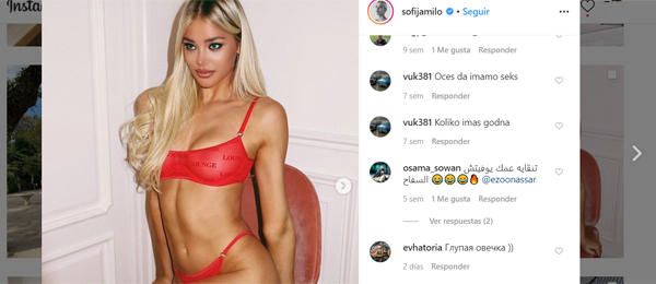 Sofía Milosevic, la novia de Jovic