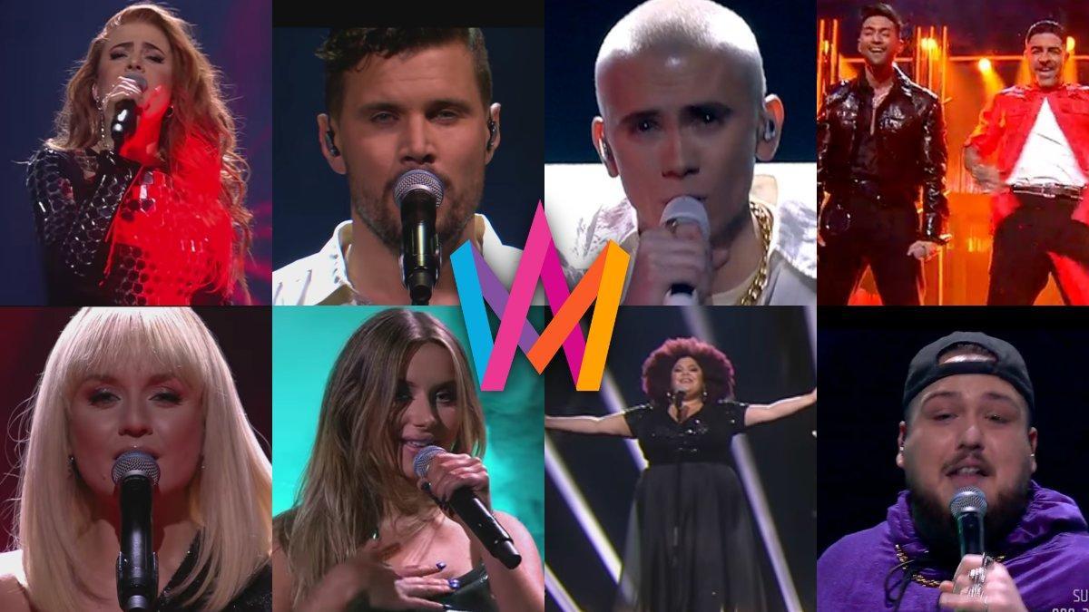 Algunos de los finalistas del Melodifestivalen 2020