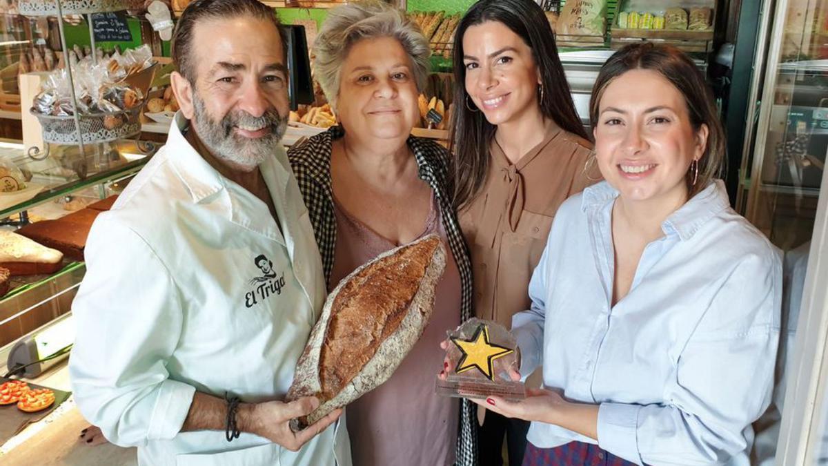 Cándido Durán, Margarita Fernández, Aldara y Amelia - Panadería-pastelería El Trigal