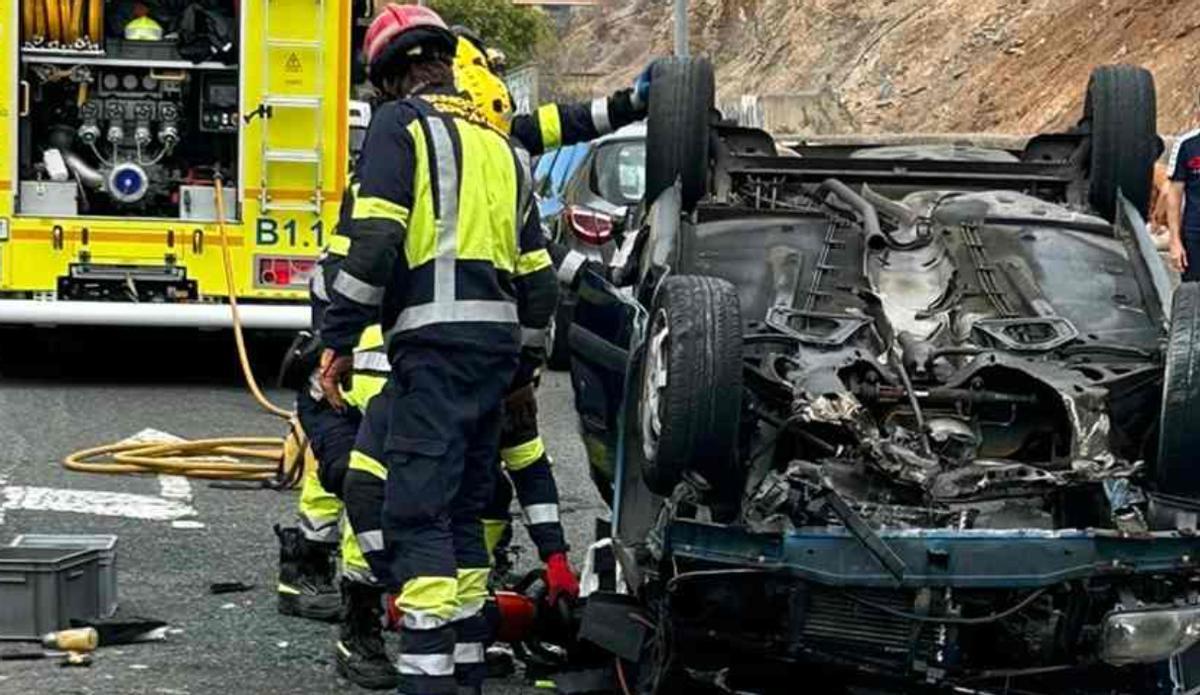 SUCESOS TELDE HOY | Identificado el conductor del coche que volcó en Telde